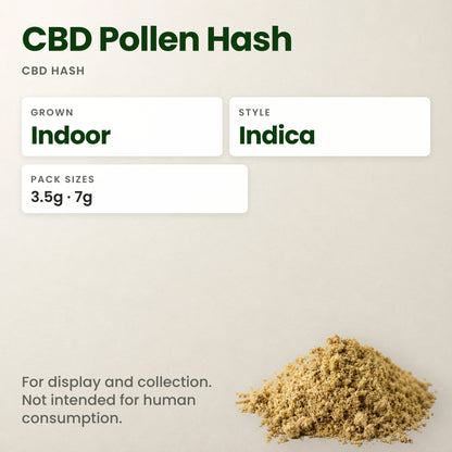 CBD Pollen Hash UK key facts: style, aroma and pack sizes